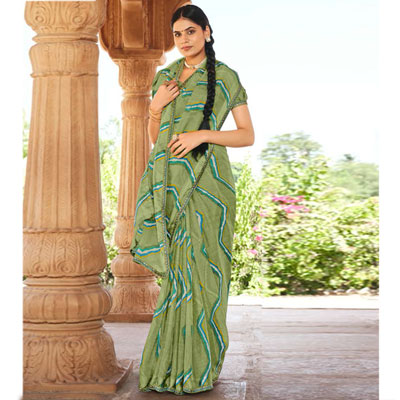 "Fancy Silk Saree Seymore Kesaria -11376 - Click here to View more details about this Product